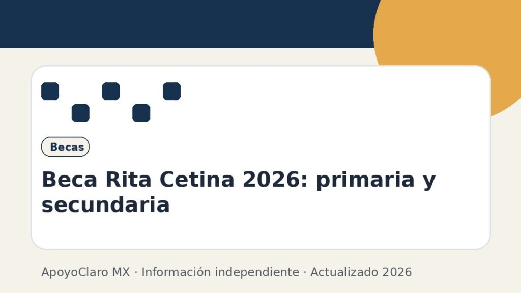 Beca Rita Cetina 2026: primaria y secundaria
