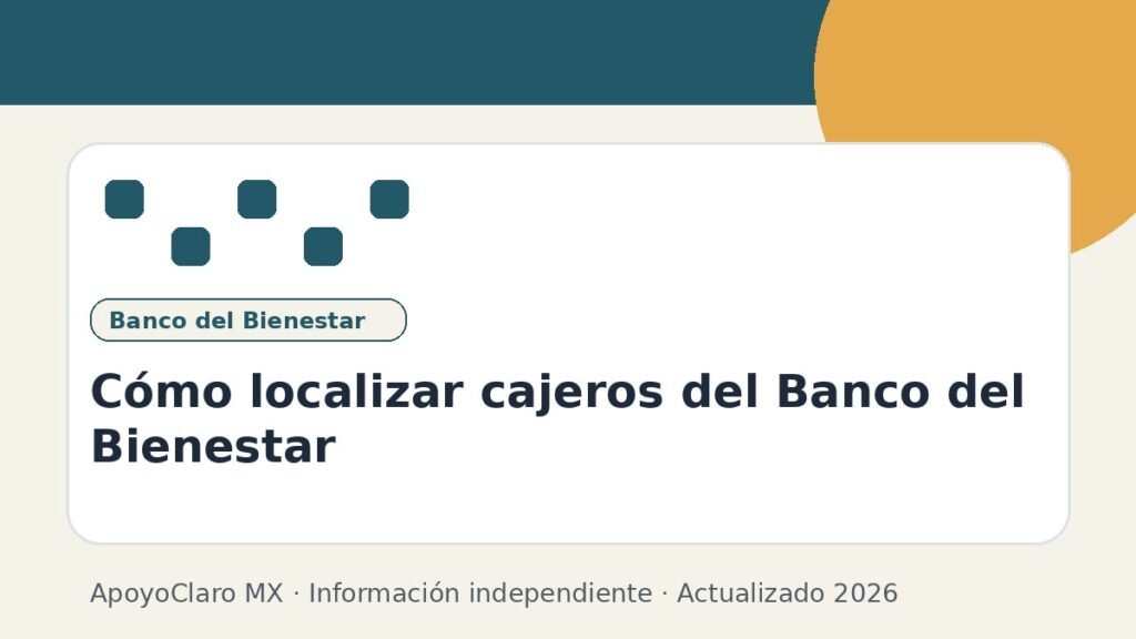 Cómo localizar cajeros del Banco del Bienestar