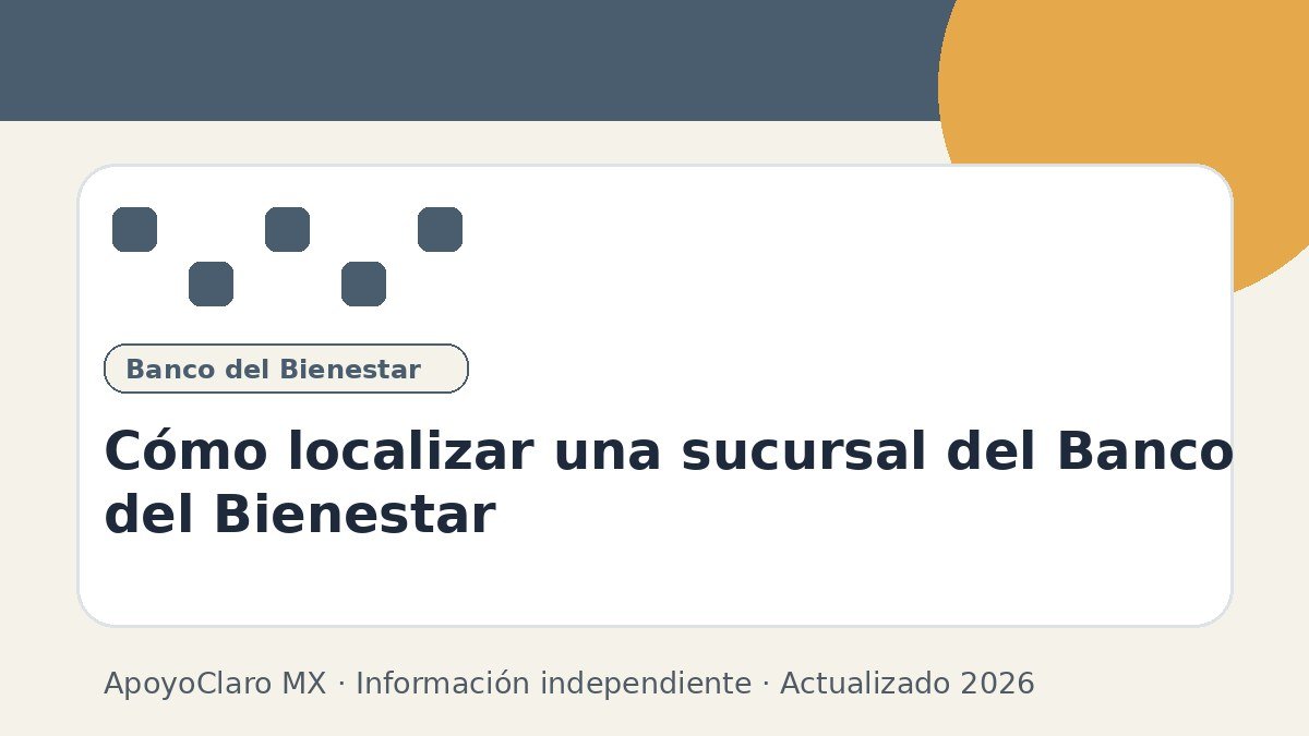 Cómo localizar una sucursal del Banco del Bienestar