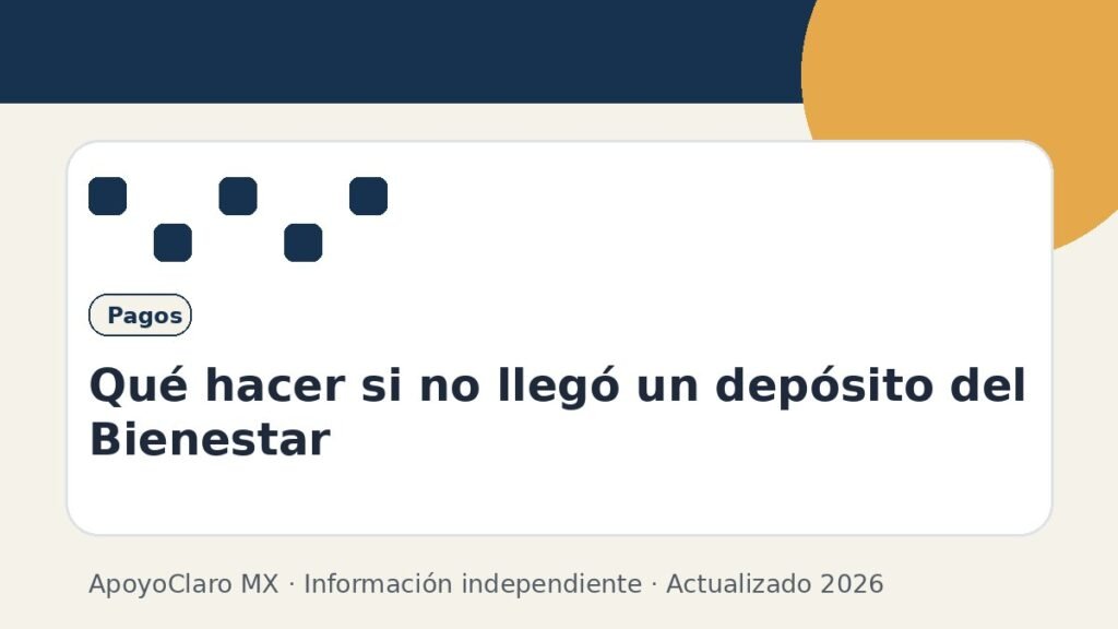 Qué hacer si no llegó un depósito del Bienestar