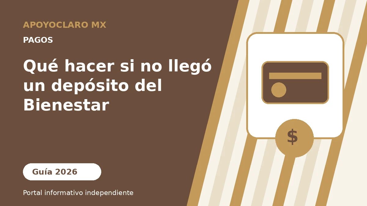 Qué hacer si no llegó un depósito del Bienestar