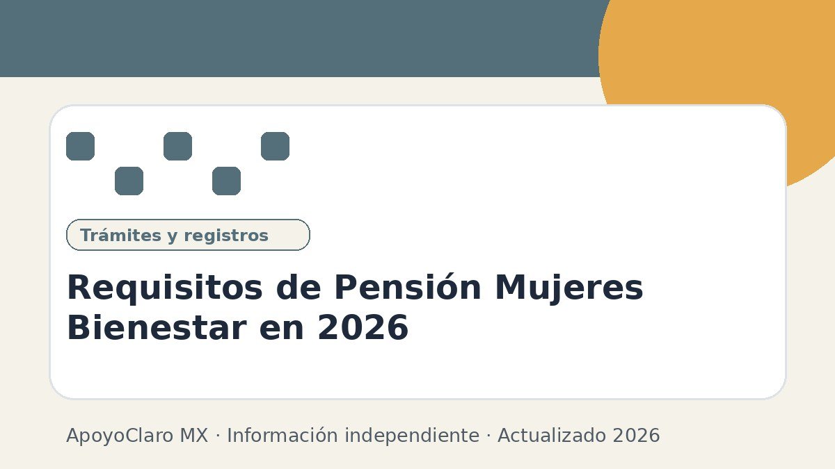 Requisitos de Pensión Mujeres Bienestar en 2026