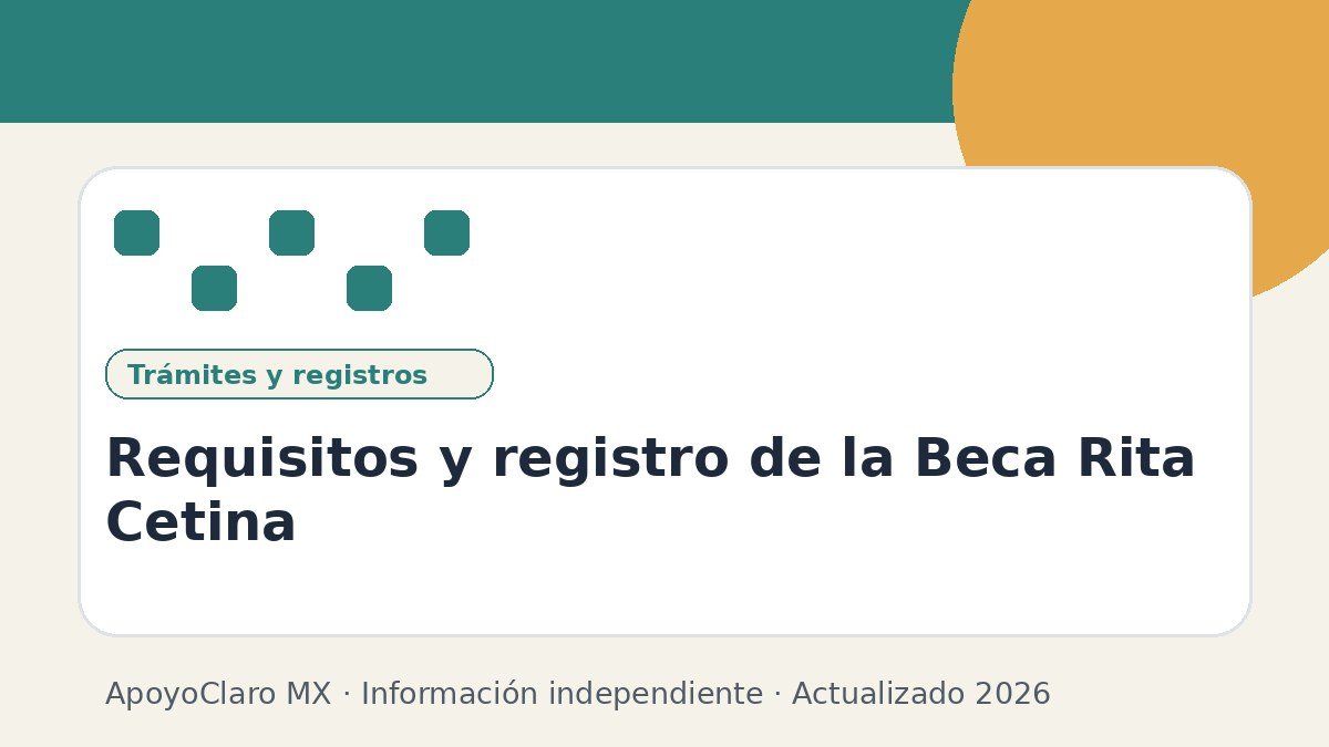 Requisitos y registro de la Beca Rita Cetina