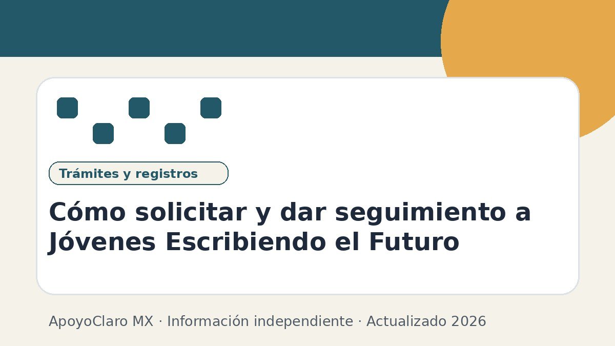Cómo solicitar y dar seguimiento a Jóvenes Escribiendo el Futuro